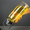Glass Cup With Handle Outdoor Exercise Double Drinking Transparent Glass Simple And Portable Tea Water Separation Mug Drinkware 240124