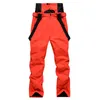 Men's Pants Mens Winter Ski Warm Veneer Double Board Windproof Trousers Strap For Man Thickening Sport Trouser Hombre