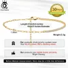 Anklets Orsa Klejnoty 925 Srebrny srebrne łańcuchy zaczepu papieru Tennis Anklety dla kobiet Summer Cuubic Zirconia Saot Chain Gold Jewelry SA21 YQ240208