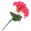 Flores decorativas artificial hortênsia flor rosa falso seda realista falso toque real planta arranjos florais casamento