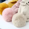 Berets crianças urso chapéu e cachecol conjunto meninas meninos bebê lã mais veludo para manter quente criança pulôver de malha