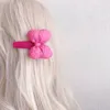 Hair Accessories Sweet Geometric Bow Clips For Girls Fashion Solid Color Side Hairpins Barrettes Headwear Women Trendy Gift