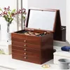 Storage Boxes ECHOME Box Wooden Jewelry Chinese Style Cabinet Organizer Containers Makeup