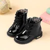 2024 Winter Kinderschoenen PU Leer Waterdichte Pluche Laarzen Kinderen Snowboots Merk Meisjes Jongens Casual Laarzen Mode Sneakers 240122