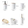 1/4/6 Stuks Badkamer Accessoires Wassen Tandenborstel Tandpasta Houder Zeepdispenser Doos Pomp Fles Wassen Wc borstel Set 240118