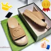 Designers Mulheres Marca Senhoras Plataforma Oca Sandálias Slide Sandália Com Lnterlocking G Linda Sunny Beach Mulher Sapatos Chinelos