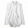 Men's Casual Shirts S-6XL!!! Customized Large Size Fashion Original Hairstylist Asymmetric Folding Show Silhouette Shirt