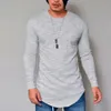 Autunno inverno maglietta da uomo a basso prezzo manica lunga magliette maschili dimagrisce Oneck Solid Abbigliamento Tshirt street casual pullover di cotone 240201