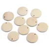 Charms SAUVOO Beige Wooden Blank Disc Round Pendent Hanging Tags Flat Natural Wood Signs For DIY Crafts Jewelry Making Finding