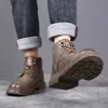 WAERTA Stivaletti da uomo invernali Fondo spesso Cerniera Scarpe da uomo Stilista di moda impermeabile Calzature maschili di grandi dimensioni Botas 240118