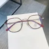 Óculos de sol quadros moda elegante óculos para mulheres forma polígono anti luz azul de alta qualidade computador escritório vidro