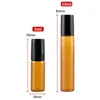 Depolama Şişeleri Uçucu Yağ Roller 10 PCS 5/10ml Cam Parfüm Deodorant Kapları Üzerinde Boş Doldurulabilir Rulo