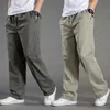 Menslastbyxor Spring Cotton Black Work Pants Stor storlek Summer Casual Climbing Joggers Sweatpants Man Autumn Trousers 240127