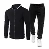 Conjunto de treino dos homens de duas peças agasalho masculino esportes wear moda colorblock jogging terno outono inverno roupas masculinas ginásio roupas 240129