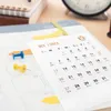 Confezione regalo 12 fogli Calendario da tavolo Adesivi Album di ritagli Decorazioni tascabili Blocco note Indice per ufficio che non si asciuga