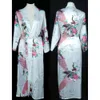 Womens Solid Royan Zijden Gewaad Dames Satijn Pama Lingerie Nachtkleding Kimono Bad Gown Pjs Nachtjapon 17 Kleuren #3699