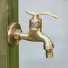 Rubinetti per lavabo da bagno 4 punti filettatura esterna Rubinetto universale antico Tubo da giardino per esterni a parete Singolo freddo