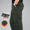 Men's Pants Winter Fleece Casual Warm Thick Baggy Cotton Outwear Double Layer Trousers Waterproof Army Military Tactical