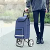 Depolama Çantaları Katlanır Alışveriş Torbası Sepeti Tramvay Taşınabilir Bagaj Römork Market Giyim Dayanıklı Kauçuk Tekerlekler 100kg taşıyan