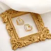 Studörhängen 925 Sterling Silver Micro Inlay Zircon Heart Women's 14K Gold Plated Exquisite Earring Girls Birthday Present smycken