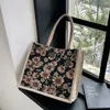 Shopping Bags Large Capacity Cotton Linen Women's Tote Bag Fashion Shoulder Commuting Underarm Casual Handbag