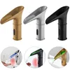 Bathroom Sink Faucets Infrared Sensing Faucet Single Hole Installation Toilet/Bathroom Tap DC Control Box Inlet Pipe LED Temperature