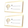 Ganchos 2pcs Acrílico WiFi Conta Senha Sinal Placa de Parede Placa Escritório