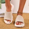 Slippare Ladies Wedge Sticked Mesh Platform Women Sport Sandaler Summer Casual Solid Soft Flat Shoes Beach Slides Sandalias Mujer