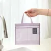 Sacs de rangement Sac cosmétique Capacité Mesh Toilette avec poignée portable Séchage rapide Fermeture à glissière Heavy Duty Douche Maquillage de voyage pour les femmes