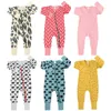 Spring Long Sleeve Animals Print Baby Boys Girls Rompers Cotton Jumpsuits Kids Clothes Climb Suits Suttont Zipper Nightclothes 240118