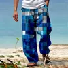 Pantaloni da uomo Pantaloni Summer Beach Coulisse Vita elastica Stampa 3D Strisce Stampe grafiche Geometria Cute House Fascia antiscivolo