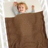 Decken Baby Gestrickte Säugling Kleinkind Kinderwagen Warp Swaddling Super Weich Geboren Mädchen Jungen Bett Sofa Quilt 100 80 CM Mode solide