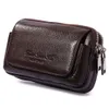 Haute qualité hommes en cuir véritable taille Pack sac pièce de monnaie porte-monnaie poche poche ceinture Bum cellule/étui de téléphone portable Fanny sacs 240126
