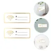 Ganchos 2pcs Acrílico WiFi Conta Senha Sinal Placa de Parede Placa Escritório