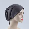 Vêtements ethniques Femmes Musulmanes Bande élastique Hijab Solide Couleur Réglable Petit Cap Tube Enveloppé Turban À Lacets