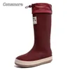 Comemore Outdoor Women Rain Buty Modne połowy Wodoodporne Buty Para Wodoodporne Para Rainboot Guma ciepłe buty 44 240125