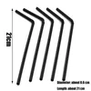 Disposable Cups Straws 500Pcs Black Drinking Plastic 210mm Long Flexible Wedding Party Supplies Cocktail Kitchen Bar Accessories