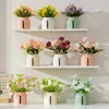 Decorative Flowers Artificial Small Bonsai Perennial Plants For Decoration Blooming Beautifying Decor