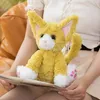 Simulatie Schattige Devon Rex Katten Pluche Pop Zwarte Kat Gevuld Zacht Kawaii Kitten Plushie Huisdier Speelgoed Kamer Decoratie Verjaardagscadeau 240202