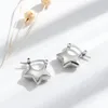 Boucles d'oreilles pentagramme étoile en acier inoxydable pour femmes, bijoux géométriques minimalistes simples, mignons, ne ternissent pas