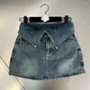 Rokken dames blauwe A-lijn denim Haruku Koreaanse mini rok vintage y2k 90s esthetische hoge taille Jean 2000s trashy kleren