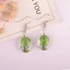 Dangle Earrings Fashion 4 Colors Creative Plant Dry Dried Real Flower Earring Woman Jewelry Drop Glass Ball Pressed Gift