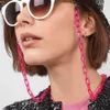 Eleganta solglasögon kedja leopard akryl för kvinnors glasögonkedjor som läser glasögon kedjelagda sladdhållare nackband lanyard 240202