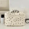 Cosmetic Bags Quiltted Bag Handbag INS Style Korea Large Capacity Heart Makeup Case For Travel Toiletry Storage Washing