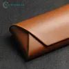 Japanese Style Crazy Horse Leather Glasses Case Brown PU Leather Retro Art Anticompression Myopia Storage Sunglasses Box 240118