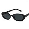 Óculos de sol 2024 Jelly Color Shades Oval Mulheres Marca Designer Plástico Pequeno Sol Óculos Feminino UV400 Eyewear