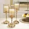 Candle Holders European Metal Holder Simple Golden Wedding Decoration Bar Party Living Room Easter Home