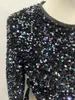 Abbigliamento da palco Costume da DJ sexy Glitter Paillettes Top Pantaloncini Set diviso Nightclub Bar Donne Cantante Dance Team Jazz Performance Outfit