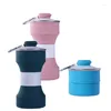 Water Bottles Collapsible Sports Bottle Portable Carry Camping Outdoors Silicone Drinkware Eco-Friendly Health Cup Wholesale J108