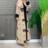 Vêtements ethniques Deux pièces Dubaï Style Robe Ouvert Cardigan Cardigan Manteau Femmes Vêtements Musulman Islamique Abaya Kaftan Femme Robes